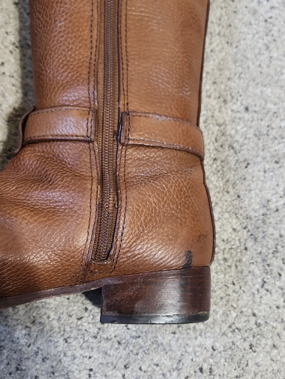 Tory Burch Amanda Riding Boots in Almond Size 7.5